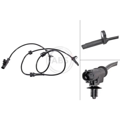 Imagem de A.B.S. 31794 Sensor de ABS activo 1145mm 1245mm 39mm preto