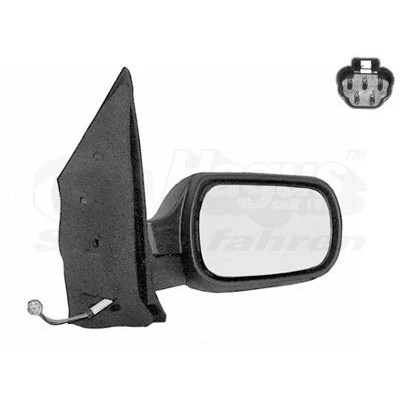 Imagem de Espelho retrovisor Van Wezel 1805808 à direita completo, convexo, para regulação eléctrica dos espelhos, aquecível FORD: FIESTA 5