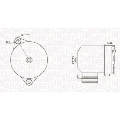 Imagem de MAGNETI MARELLI 063731586010 Alternador 12V 70A SKODA: Fabia I Hatchback, 1 Combi, SEAT: Arosa