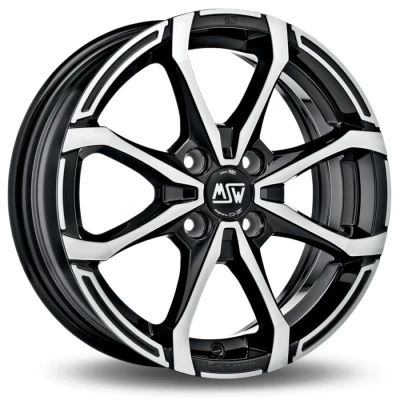 Imagem de Jante de alumínio msw x4 5x15 4x100 et32 frente polida preta