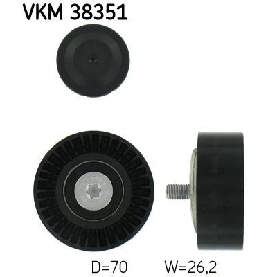 Imagem de SKF VKM 38351 Polia de Desvio com material fixação BMW: 5 Sedan, Touring