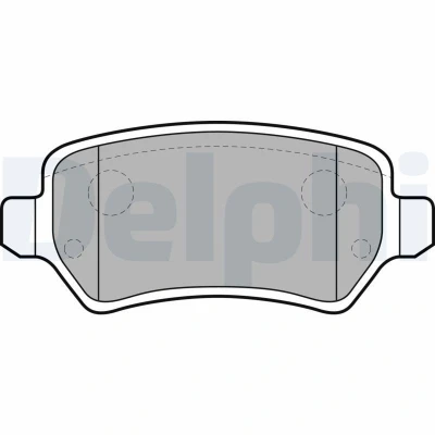 Imagem de DELPHI LP2209 Jogo de pastilhas para travão disco não preparado indicador aviso desgaste com película adesiva acessórios