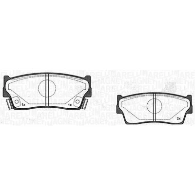 Imagem de MAGNETI MARELLI 363916060799 Jogo de pastilhas para travão disco com avisador sonoro desgaste HONDA: CR V 3, 4