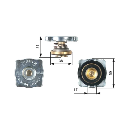 Imagem de GATES RC130 Tampa, radiador 59 0,5