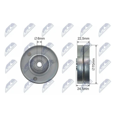 Imagem de Polia de desvio/de guia, correia trapezoidal NTY RNK BM 039