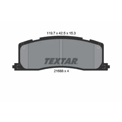 Imagem de TEXTAR 2168801 Jogo de pastilhas para travão disco não preparado indicador aviso desgaste