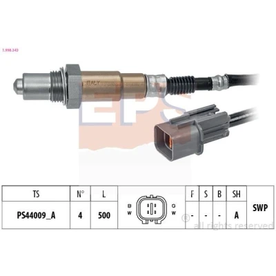 Imagem de EPS 1.998.343 Sonda lambda Made in Italy OE Equivalent com aquecimento, plana, Rosca pré lubrificada KIA: RIO 3