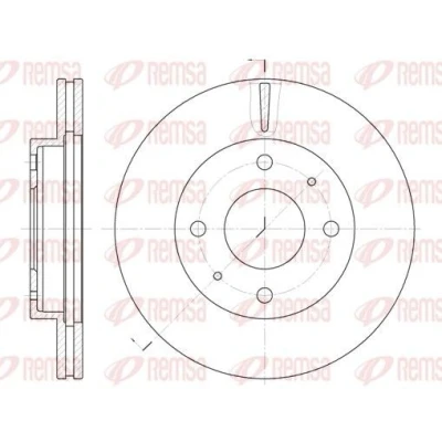 Imagem de REMSA Disco de travão HYUNDAI: COUPE Eixo dianteiro 257, 257mm 22mm 4 ventilado 6376.10 5171233001,5171233010,BDM619120,DCA637610,230406