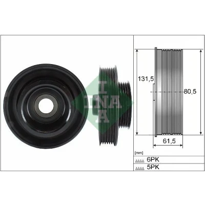Imagem de INA 544 0141 10 Polia da Cambota 131,50, 80,50