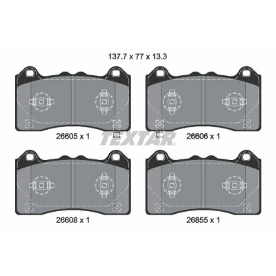 Imagem de TEXTAR 2660501 Jogo de pastilhas para travão disco com avisador sonoro desgaste FORD: Focus Mk4 Hatchback, Turnier
