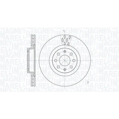 Imagem de MAGNETI MARELLI 361302040256 Disco de travão 284, 284 22 4 60 interior ventilado FIAT: Grande Punto Hatchback, Evo Hatchback