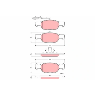 Imagem de TRW GDB1564 Jogo de pastilhas para travão disco incl. contacto aviso desgaste FIAT: BRAVO 1, Brava Hatchback