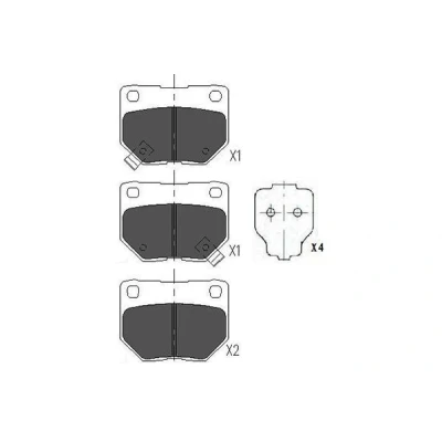 Imagem de KAVO PARTS KBP 6545 Jogo de pastilhas para travão disco com avisador sonoro desgaste SUBARU: Impreza II Sedan, NISSAN: 300ZX Coupe