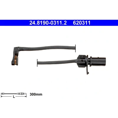 Imagem de ATE 24.8190 0311.2 Sensor de Desgaste Pastilha Freio AUDI: Q5