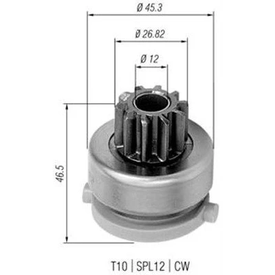 Imagem de MAGNETI MARELLI 940113020439 Pinhão, motor de arranque