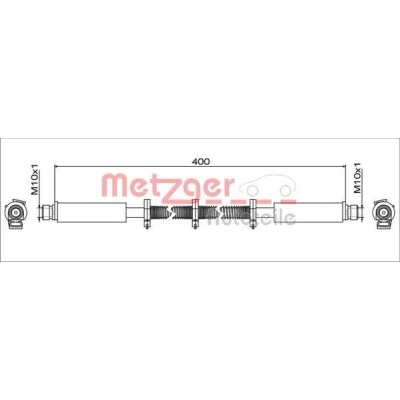 Imagem de METZGER 4111748 Mangueira de Travão Eixo dianteiro, lado esquerdo, direito 400 LAND ROVER: Defender Pick up
