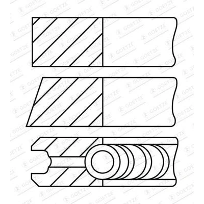 Imagem de GOETZE ENGINE 08 451300 00 Jogo de Anéis do Pistão 83 OPEL: Insignia A Hatchback, Sports Tourer