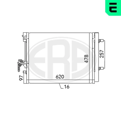 Imagem de ERA 667115 Condensador com secador VOLVO: V60 I, XC60 I