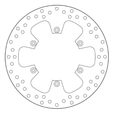Imagem de BREMBO Disco de travão traseira 240mm 5mm 6 perfurado 68B407F0 Discos