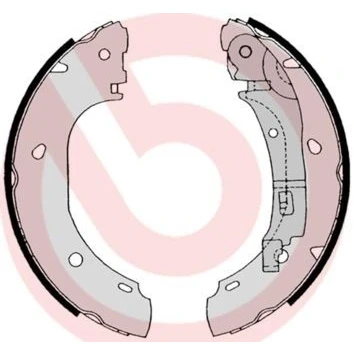 Imagem de BREMBO S 23 525 Maxilas de travão 254 57 com alavanca do mão CITROËN: Jumper I Van, FIAT: Ducato II Camião plataforma/Chassis