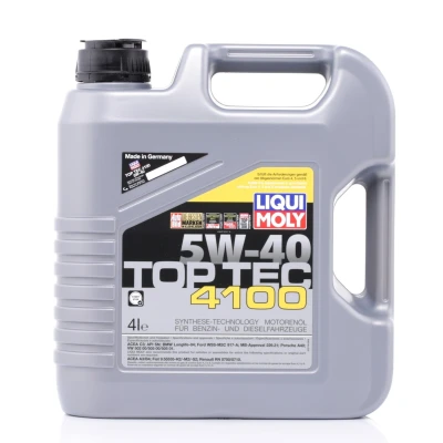 Imagem de Liqui Moly Top Tec 4100 5W 40 4l Óleo do motor 2195 VOLKSWAGEN: Golf 4, 5, Polo IV Hatchback, BMW: 3 Sedan, Touring, 5 Sedan