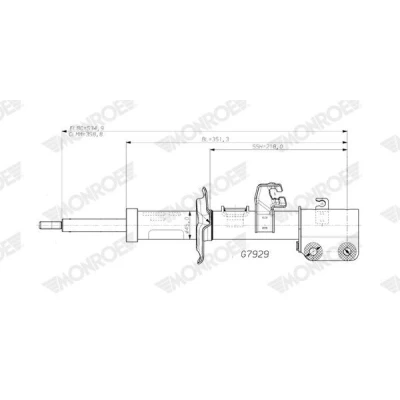 Imagem de MONROE G7929 Amortecedor Pressão do gás Tubo duplo com assento de mola NISSAN: Micra V Hatchback (K14) 0.9 IG T, 1.0, 1.5 DCI