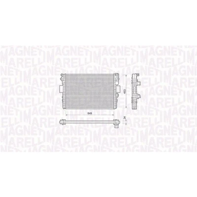 Imagem de MAGNETI MARELLI 350213169000 Radiador, arrefecimento do motor para veículos com ar condicionado 649 453 34 Aletas de refrigeração unidas mecanicamente