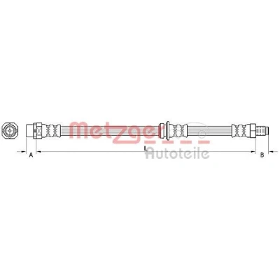 Imagem de METZGER 4110946 Mangueira de Travão 446 BMW: 3 Touring, Sedan, Coupe