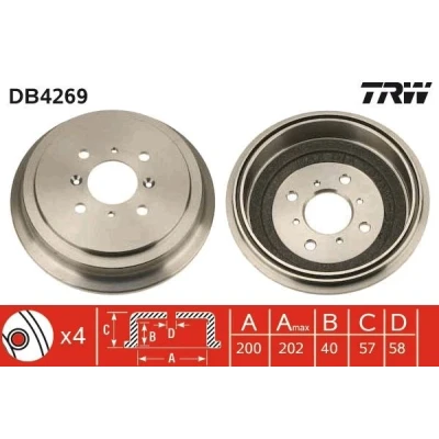 Imagem de TRW DB4269 Tambor de Travão