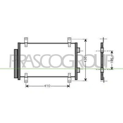 Imagem de PRASCO CI952C001 Condensador com secador 15 Alumínio 550 FIAT: Ducato II Van