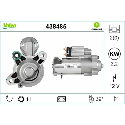 Imagem de VALEO 438485 Motor de arranque 12 2,2 11 FORD: S Max Mk1, Focus 3 Turnier, 2, VOLVO: V50, S40 II
