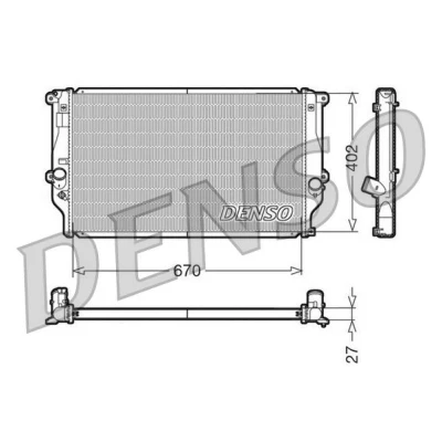 Imagem de DENSO DRM50025 Radiador, arrefecimento do motor Alumínio 670 402 27