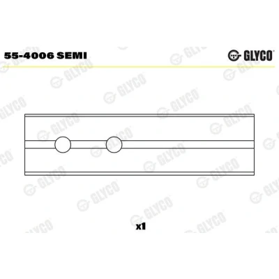 Imagem de GLYCO 55 4006 SEMI Casquilho da chumaceira, biela MERCEDES BENZ: Classe C Sedan
