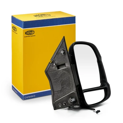 Imagem de espelho retrovisor Magneti Marelli 350315027870 à direita preto rugoso elétrico Braço do curto, aquecível, convexo para veículo com volante