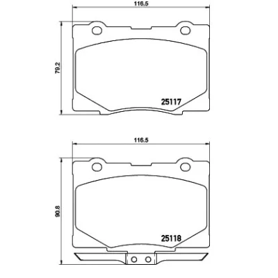 Imagem de BREMBO P 28 079 Jogo de pastilhas para travão disco com avisador sonoro desgaste sem acessórios
