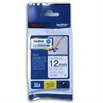 Imagem de Etiqueta flexível Brother TZE FX231 Preto sobre branco 1,2cm x 8m Papel Transferência térmica