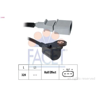 Imagem de FACET 9.0605 Sensor Made in Italy OE Equivalent VOLKSWAGEN: Jetta 3, GOLF 6, Scirocco III, SEAT: Ibiza 4 ST, 4, Altea XL, AUDI: A3 Hatchback