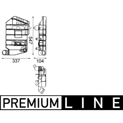 Imagem de MAHLE ORIGINAL CRT 32 000P Depósito de Compensação Refrigerante sem tampa