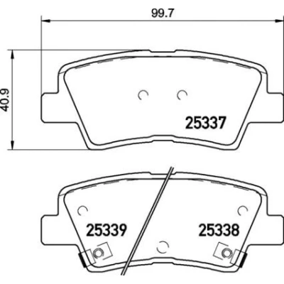Imagem de BREMBO P 30 106 Jogo de pastilhas para travão disco com avisador sonoro desgaste chapa anti ruído acessórios HYUNDAI: i30 III Hatchback