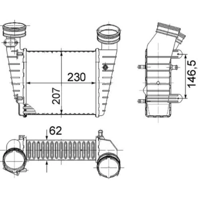 Imagem de MAHLE ORIGINAL CI 346 000S Intercooler VOLKSWAGEN: Passat B5 GP Variant, Sedan