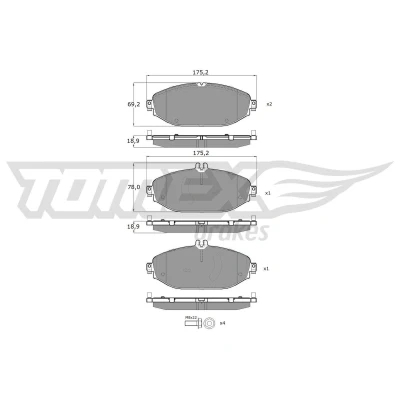 Imagem de TOMEX brakes TX 18 53 Jogo de pastilhas para travão disco MERCEDES BENZ: Classe C T modell, Sedan, E modell