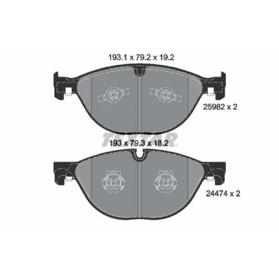 Imagem de TEXTAR 2598201 Jogo de pastilhas para travão disco preparado indicador aviso desgaste JAGUAR: F Type Coupe