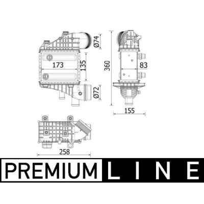 Imagem de MAHLE ORIGINAL CI 552 000P Intercooler