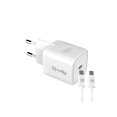 Imagem de Celly Pack Carregador 20W + Cabo USB C para Lightning Branco