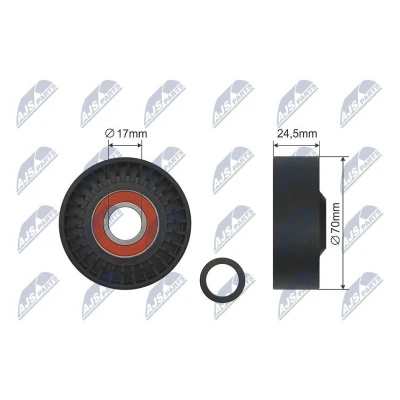 Imagem de NTY RNK BM 029 Polia de desvio/de guia, correia trapezoidal 70mm
