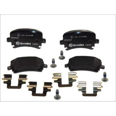 Imagem de BREMBO P 85 073 Jogo de pastilhas para travão disco preparado indicador aviso desgaste com parafusos pinça acessórios