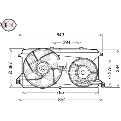 Imagem de DENSO DER10009 Ventilador de Radiador 12 FORD: Transit Mk6 Van