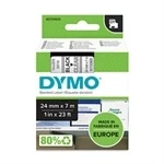 Imagem de Etiquetas Preto sobre Transparente Poliéster 24mm x 7m Compatíveis DYMO