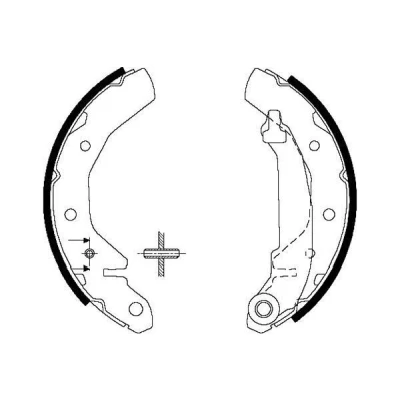 Imagem de KAVO PARTS KBS 1407 Maxilas de Travão 180 30 DAEWOO: Matiz I Hatchback, CHEVROLET: