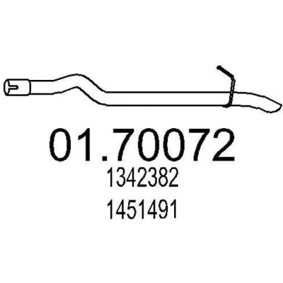 Imagem de MTS 01.70072 Tubo de escape 900 traseira para a panela